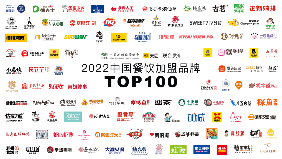 麦当劳2022中国餐饮加盟品牌TOP100，看看有没有你的品牌